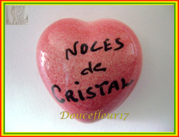 Clamecy ...Coeur Rose écrit Noir ... Noces De Cristal ... Ref : Avant 1993 - Olds