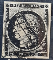 France 1849 N°3 Ob TB Cote 70€ - 1849-1850 Ceres