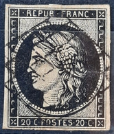 France 1849 N°3 Ob Pelurage Cote 70€ - 1849-1850 Ceres