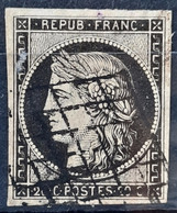 France 1849 N°3 Ob Pelurage Cote 70€ - 1849-1850 Ceres