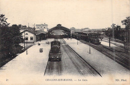 FRANCE - 51 - La Gare - Imprim Photo : Neurdein Et Cie - Carte Postale Ancienne - Châlons-sur-Marne