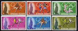 Togo 1968, Olympic Games In Mexico, Judo, Boxing, 6val IMPERFORATED - Judo