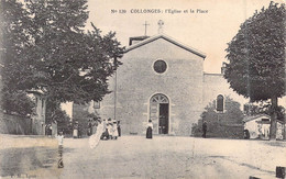 FRANCE - 01 - Collonges - L'église Et La Place - Editeur : P.M - Carte Postale Ancienne - Unclassified
