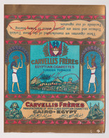 EGC45005 Egypt / Turkey / Carvellis Freres Cigarettes Turkish Tobacco Label / Unused - Articoli Pubblicitari