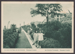 Ecuador 1939: Postal Stationary View Card #1 Las Colonias Promenade Guayaquil - Equateur
