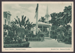 Ecuador 1939: Postal Stationary View Card #2 Montalvo Park Guayaquil - Equateur