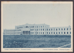 Ecuador 1939: Postal Stationary View Card #6 Vicente Rocafuerte College In Blue - Equateur