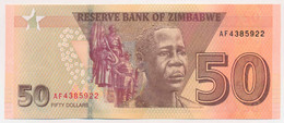 ZIMBABWE 50 DOLLARS PICK 105 CHIREMBA BALANCING ROCK 2020 UNC - Zimbabwe