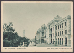 Ecuador 1939: Postal Stationary "Simón Bolívar" Street In Green (Harbourfront) Guayaquil - Equateur