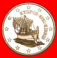 * GREECE (2008-2022): CYPRUS  50 EURO CENTS 2021 SHIP NORDIC GOLD UNC MINT LUSTRE!  · LOW START · NO RESERVE! - Cipro