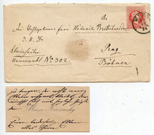 Austria 1870's 5kr Franz Josef Postal Envelope; Vienna To Prague - Briefe