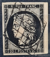 France 1849 N°3 Ob (petit BdF) TB - 1849-1850 Ceres