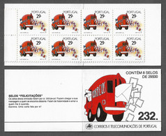 PORTUGAL STAMP BOOKLET Nº 66 - 1989 GREETINGS STAMPS MNH (BU#47) - Carnets