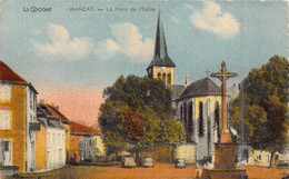 FRANCE - 63 - Manzat - La Place De L'église - La Cigogne -   - Carte Postale Ancienne - Manzat