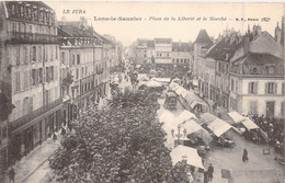 FRANCE - 39 - Lons-le-Saunier - Place De La Liberté Et Le Marché - Animée - Carte Postale Ancienne - Lons Le Saunier