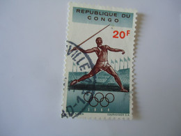 CONGO REPUBLIC  USED  STAMPS  OLYMPIC GAMES TOKYO 1964  WITH POSTMARK - Altri & Non Classificati