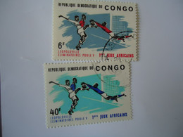 CONGO REPUBLIC  USED  STAMPS   SPORTS FOOTBALL   2 - Autres & Non Classés