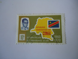CONGO REPUBLIC  USED  STAMPS   KINGS MAPS - Autres & Non Classés