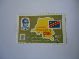 CONGO REPUBLIC  USED  STAMPS   KINGS MAPS - Altri & Non Classificati