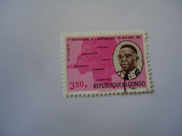 CONGO   USED STAMPS KINGS MAP - Autres & Non Classés