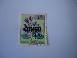 CONGO   USED STAMPS FLOWERS   OVERPRINT - Other & Unclassified