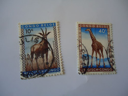 CONGO   USED STAMPS ANIMALS   GIRAFFES - Giraffen