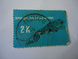 CONGO USED   STAMPS  ANIMALS LEOPARD   WITH POSTMARK  MUNGB - Otros & Sin Clasificación