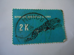 CONGO USED   STAMPS  ANIMALS LEOPARD   WITH POSTMARK  MUNGB - Sonstige & Ohne Zuordnung