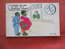 > Black Americana       Is Weuns Too Late To Get US's Marriage Papers ?             Ref 5958 - Negro Americana