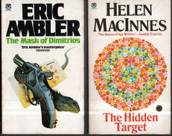 Lot 2 Romans * Helen Maccinnes The Hidden Target * Eric Ambler The Mask Of Dimitrios Fontana Books 1983 /1986 - Altri & Non Classificati