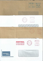 Ema Neopost, Satas, Secap - 4 Enveloppes Entières - Maschinenstempel (EMA)