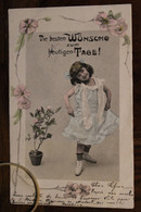 AK 1903 Cpa Enfant Fille Voyagée Colmar Elsass Alsace Jugendstil - Other & Unclassified