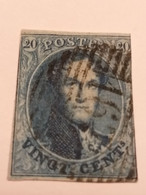 COB 11 . 20c Bleu. - 1858-1862 Medallions (9/12)
