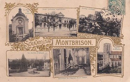 Delcampe - SOUVENIR DE MONTBRISON                  6 VUES   CADRES EN RELIEF ET DORES - Montbrison