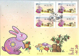 2023 MACAO/MACAU YEAR OF THE RABBIT ATM LABELFDC - FDC