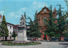 CARTOLINA  FAENZA,EMILIA ROMAGNA-PIAZZA S.FRANCESCO E MONUMENTO A TORRICELLI-STORIA,CULTURA,BELLA ITALIA,VIAGGIATA 1963 - Faenza