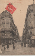 (34) BEZIERS . Rue De La République (Magasins Félix Potin / Maison Ayrivié / Cachet " Vin : Un Aliment .Buvez Du Vin " ) - Beziers