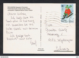 FINLAND: 1989   LLUSTRATED POSTCARD  WITH 2 M. 20 EUROPE (1043) IN RATE - TO SWITZERLAND - Covers & Documents