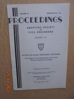 Review Of Flood Frequency Methods - Final Report Of The Subcommittee Of The Joint Division Committee On Floods. - Ingeniería