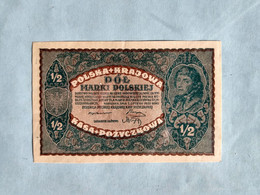 Banknote - 1920 Poland - Polska & Krajowa - 1/2 Marki Polskiej - Pologne