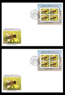 DJIBOUTI 2023 - IMPERF SHEET FDC (REG & OVERPRINT) - BEES BEE ABEILLES ABEILLE INSECTS - PANDEMIC COVID-19 CORONAVIRUS - Abeilles