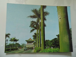 Cartolina "Old Castle And Coconunt Trees TAIPEI" - Taiwán