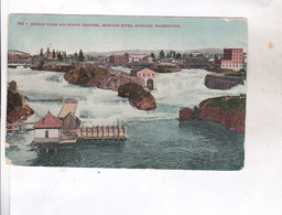 CPA MIDDLE FALLS  AND NORTH CHANNEL , SPOKANE RIVER - Spokane