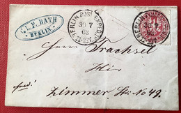"BERLIN POST EXPED.18" 1863 Hübscher Orts-Brief Preussen 1Sgr Tadellos - Cartas & Documentos