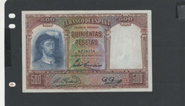 ESPAGNE - Billet 500 Pesetas 1931 SPL/AU Pick-084 - 500 Peseten