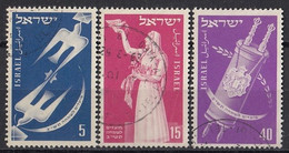 ISRAEL 63-65,used,falc Hinged - Used Stamps (without Tabs)