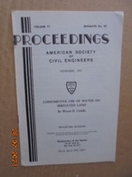 Consumptive Use Of Water On Irrigated Land By Wayne D. Criddle - Engineering