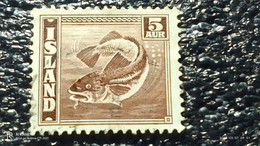 ISLAND-1940 1950       5AUR   USED - Used Stamps