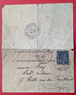 RR ! SPEUDO ENTIER POSTAL POSTE LOCALE PUB. 1895 LYON" London House Cours Morand" (France Cinderella Local Post Tailor - Tarjetas Cartas