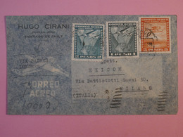 AP 40 CHILE  BELLE LETTRE 1946 PAR AVION SANTIAGO A MILANO  ITALIA +AEROPHIOLATELIE ++AFF. INTERESSANT + + - Chile
